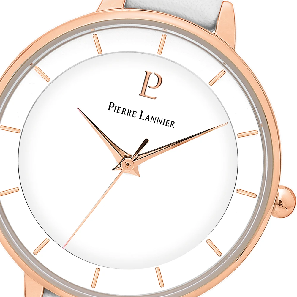 Montre Femme DELICE Cadran Blanc Bracelet Cuir Blanc 7 Montre Femme DELICE Cadran Blanc Bracelet Cuir Blanc – Image 5