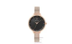 Montre Femme DELICE Cadran Noir Bracelet Acier Doré-rose -Pierre Lannier Magasin De Vente 001H938 ld 0000 812x497 1