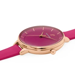 Montre Femme DELICE Cadran Framboise Bracelet Cuir Framboise -Pierre Lannier Magasin De Vente 001H955 4 1000x1000 crop