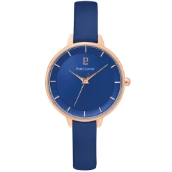 Montre Femme DELICE Cadran Bleu Bracelet Cuir Bleu