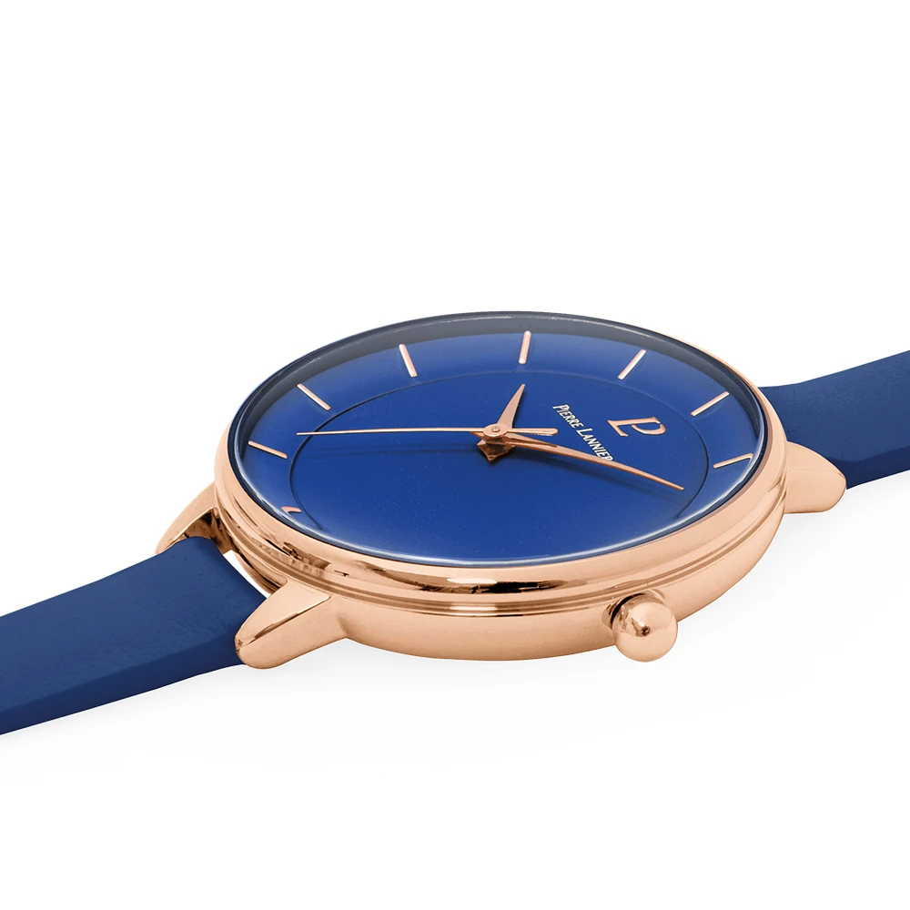 Montre Femme DELICE Cadran Bleu Bracelet Cuir Bleu 6 Montre Femme DELICE Cadran Bleu Bracelet Cuir Bleu – Image 4