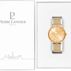 Montre Femme SYMPHONY Cadran Doré Bracelet Acier Milanais Doré -Pierre Lannier Magasin De Vente 002G548 10 1000x1000 crop