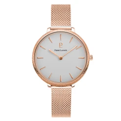Montre Femme CAPRICE Cadran Argenté Bracelet Acier Milanais Doré Rose