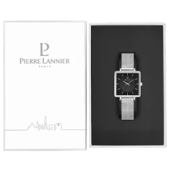 Montre Femme LECARÉ Cadran Noir Bracelet Acier Milanais Argenté -Pierre Lannier Magasin De Vente 007H638 10 1000x1000 crop