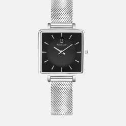 Montre Femme LECARÉ Cadran Noir Bracelet Acier Milanais Argenté -Pierre Lannier Magasin De Vente 007H638 13 1000x1000 crop