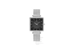 Montre Femme LECARÉ Cadran Noir Bracelet Acier Milanais Argenté -Pierre Lannier Magasin De Vente 007H638 0000 812x497 1