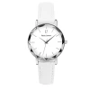 Montre Femme MULTIPLES Cadran Blanc Bracelet Cuir Blanc