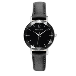 Montre Femme MULTIPLES Cadran Noir Bracelet Cuir Noir