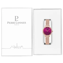 Montre Femme NOVA Cadran Framboise Bracelet Acier Doré- Rose -Pierre Lannier Magasin De Vente 014J958 10 1000x1000 crop