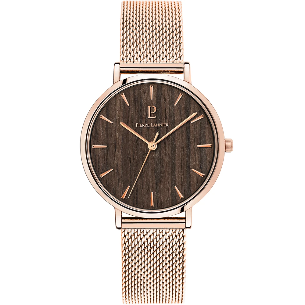 Montre Femme NATURE Cadran Brun Bracelet Acier Milanais Doré Rose 3 Montre Femme NATURE Cadran Brun Bracelet Acier Milanais Doré Rose