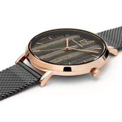Montre Femme NATURE Cadran Noir Bracelet Acier Milanais Noir -Pierre Lannier Magasin De Vente 018P998 4 1000x1000 crop