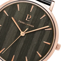 Montre Femme NATURE Cadran Noir Bracelet Acier Milanais Noir -Pierre Lannier Magasin De Vente 018P998 6 1000x1000 crop