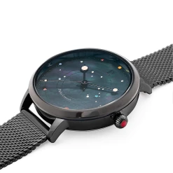 Montre Femme THEIA Cadran Noir Bracelet Acier Milanais Noir -Pierre Lannier Magasin De Vente 019L839 4 1000x1000 crop