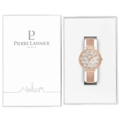 Montre Femme MIRAGE Cadran Blanc Bracelet Acier Milanais Doré-rose -Pierre Lannier Magasin De Vente 027L998 10 1000x1000 crop