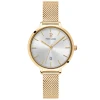 Montre Femme ECHO Cadran Argenté Bracelet Acier Milanais Doré 2 Montre Femme ECHO Cadran Argenté Bracelet Acier Milanais Doré -Pierre Lannier Magasin De Vente 032K522 1 1000x1000 crop