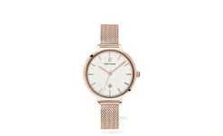 Montre Femme ECHO Cadran Blanc Bracelet Acier Milanais Doré-rose -Pierre Lannier Magasin De Vente 032K908 ld 0000 812x497 1