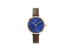 Montre Femme ECHO Cadran Bleu Bracelet Cuir Brun -Pierre Lannier Magasin De Vente 032K964 ld 0000 812x497 1