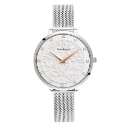 Montre Femme EOLIA Cadran Blanc Bracelet Acier Milanais Argenté