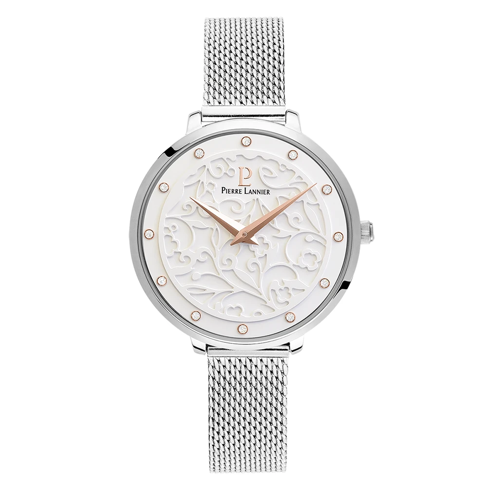 Montre Femme EOLIA Cadran Blanc Bracelet Acier Milanais Argenté 3 Montre Femme EOLIA Cadran Blanc Bracelet Acier Milanais Argenté