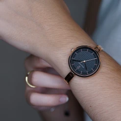 Montre Femme PRETTY Cadran Noir Bracelet Acier Doré-rose -Pierre Lannier Magasin De Vente 048M938 2 1000x1000 crop