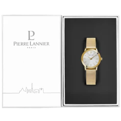 Montre Femme LIGNE PURE Cadran Argenté Bracelet Acier Milanais Doré -Pierre Lannier Magasin De Vente 051H528 10 1000x1000 crop