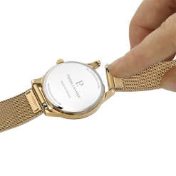 Montre Femme LIGNE PURE Cadran Argenté Bracelet Acier Milanais Doré -Pierre Lannier Magasin De Vente 051H528 8 1000x1000 crop