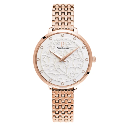 Montre Femme EOLIA Cadran Blanc Bracelet Acier Doré Rose -Pierre Lannier Magasin De Vente 053J908 1 1000x1000 crop