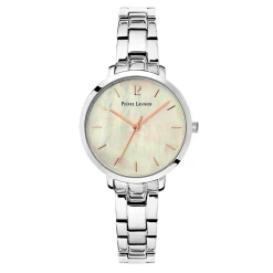 Montre Femme AURA Cadran Blanc Bracelet Acier Argenté
