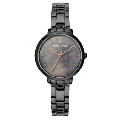 Montre Femme AURA Cadran Noir Bracelet Acier Noir