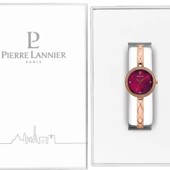 Montre Femme LEIA Cadran Framboise Bracelet Acier Doré- Rose -Pierre Lannier Magasin De Vente 061K958 10 1000x1000 crop