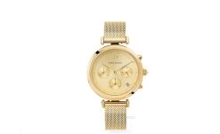 Montre Femme LUTECIA Cadran Doré Bracelet Acier Milanais Doré -Pierre Lannier Magasin De Vente 083J542 ld 0000 812x497 1
