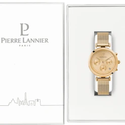 Montre Femme LUTECIA Cadran Doré Bracelet Acier Milanais Doré -Pierre Lannier Magasin De Vente 083J542 10 1000x1000 crop