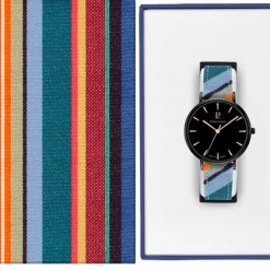 Montre Femme CATALANE Cadran Noir Bracelet Tissu Bleu -Pierre Lannier Magasin De Vente 191F836 10 1000x1000 crop