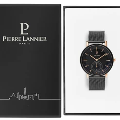 Montre Homme WOOFER Cadran Noir Bracelet Acier Milanais Noir -Pierre Lannier Magasin De Vente 201F239 10 1000x1000 crop