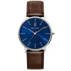 Montre Homme CITYLINE Cadran Bleu Bracelet Cuir Brun -Pierre Lannier Magasin De Vente 202J164 1 1000x1000 crop