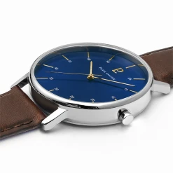 Montre Homme CITYLINE Cadran Bleu Bracelet Cuir Brun -Pierre Lannier Magasin De Vente 202J164 4 1000x1000 crop