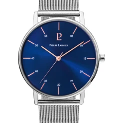 Montre Homme CITYLINE Cadran Bleu Bracelet Acier Milanais Argenté