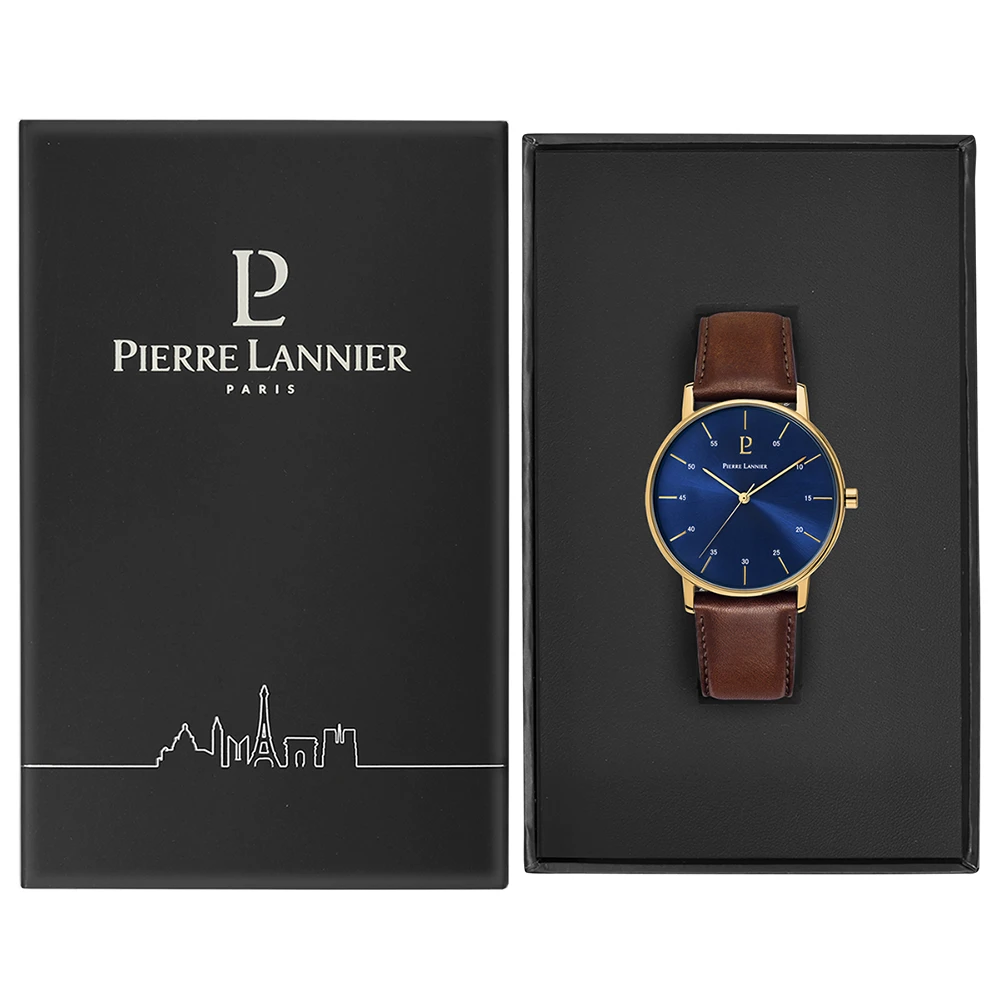 Montre Homme CITYLINE Cadran Bleu Bracelet Cuir Brun 5 Montre Homme CITYLINE Cadran Bleu Bracelet Cuir Brun – Image 3