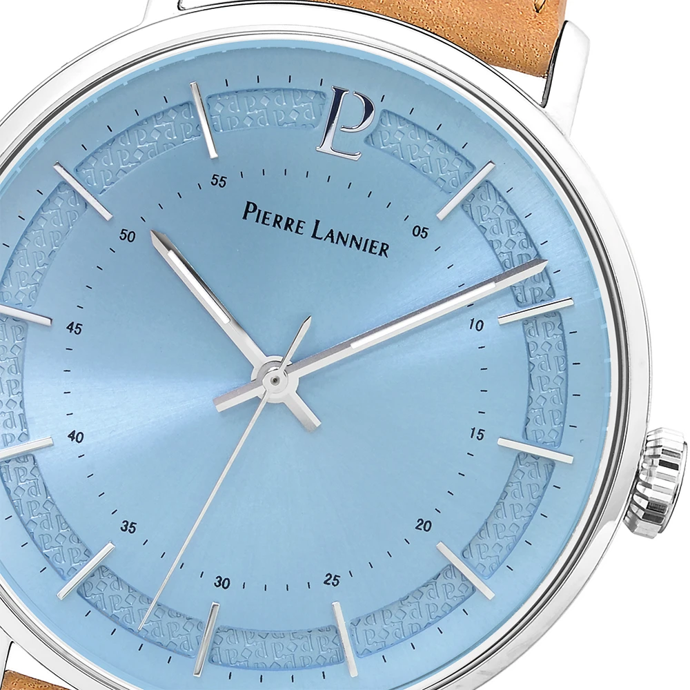 Montre Homme GAIUS Cadran Bleu Bracelet Cuir Camel 6 Montre Homme GAIUS Cadran Bleu Bracelet Cuir Camel – Image 4