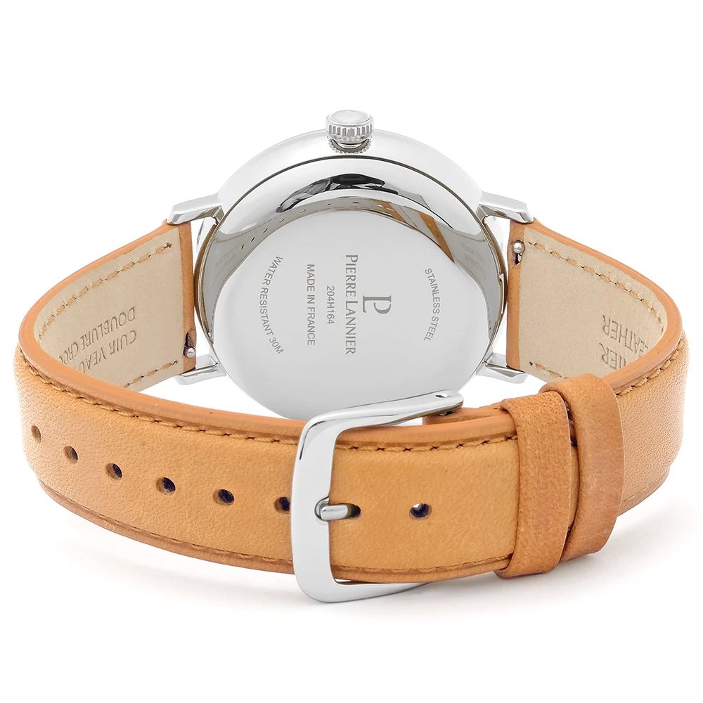 Montre Homme GAIUS Cadran Bleu Bracelet Cuir Camel 7 Montre Homme GAIUS Cadran Bleu Bracelet Cuir Camel – Image 5