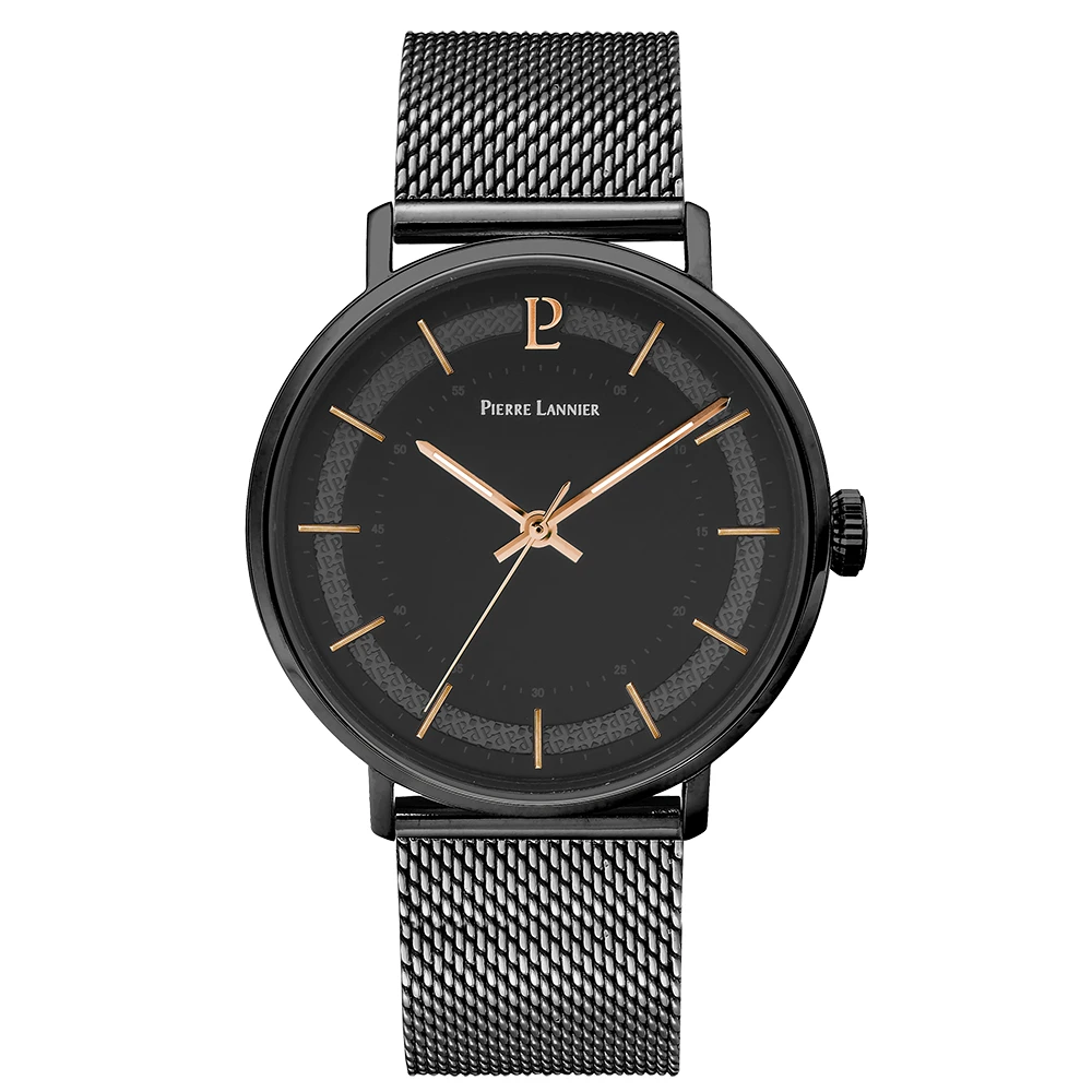 Montre Homme GAIUS Cadran Noir Bracelet Acier Milanais Noir 3 Montre Homme GAIUS Cadran Noir Bracelet Acier Milanais Noir