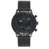 Montre Homme ABSOLUE Cadran Noir Bracelet Acier Milanais Noir