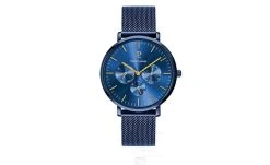 Montre Homme ECHO Cadran Bleu Bracelet Acier Milanais Bleu -Pierre Lannier Magasin De Vente 207J469 ld 0000 812x497 1