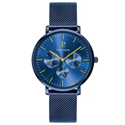 Montre Homme ECHO Cadran Bleu Bracelet Acier Milanais Bleu