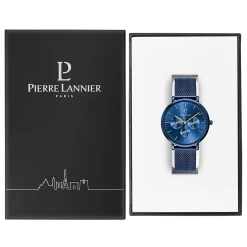 Montre Homme ECHO Cadran Bleu Bracelet Acier Milanais Bleu -Pierre Lannier Magasin De Vente 207J469 10 1000x1000 crop