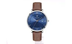 Montre Homme INTI Cadran Bleu Bracelet Cuir Brun -Pierre Lannier Magasin De Vente 208H164 ld 0000 812x497 1