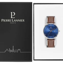 Montre Homme INTI Cadran Bleu Bracelet Cuir Brun -Pierre Lannier Magasin De Vente 208H164 10 1000x1000 crop