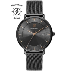 Montre Homme INTI Cadran Noir Bracelet Acier Milanais Noir