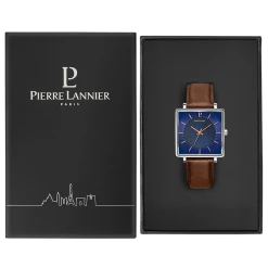 Montre Homme LECARÉ Cadran Bleu Bracelet Cuir Brun -Pierre Lannier Magasin De Vente 210F164 10 1000x1000 crop