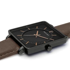 Montre Homme LECARÉ Cadran Noir Bracelet Cuir Brun 10 Montre Homme LECARÉ Cadran Noir Bracelet Cuir Brun -Pierre Lannier Magasin De Vente 211J434 4 1000x1000 crop